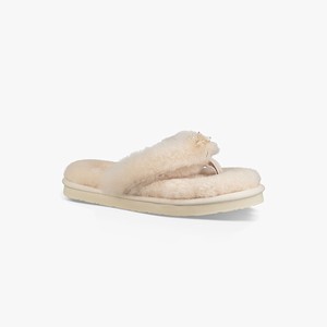 Ugg Fluff III Women Slippers Beige (1593EBAVQ)